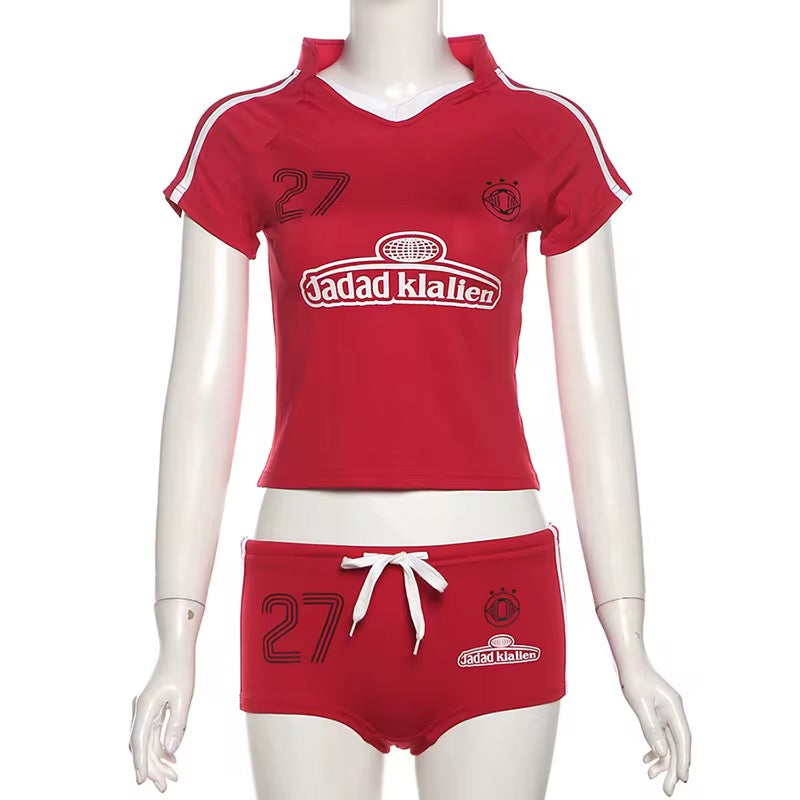 Red Two Piece Set