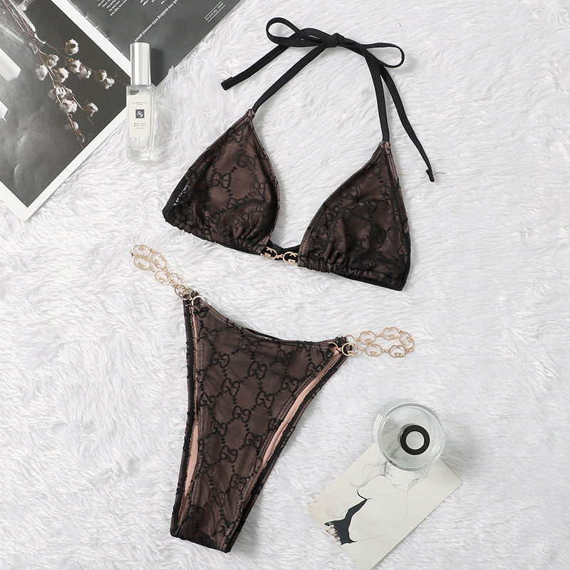 GG Chain Bathing Suit