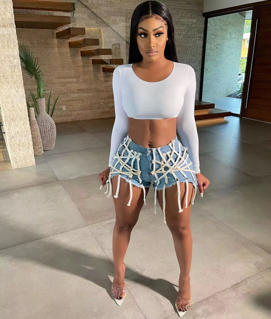 Multicolor String Shorts