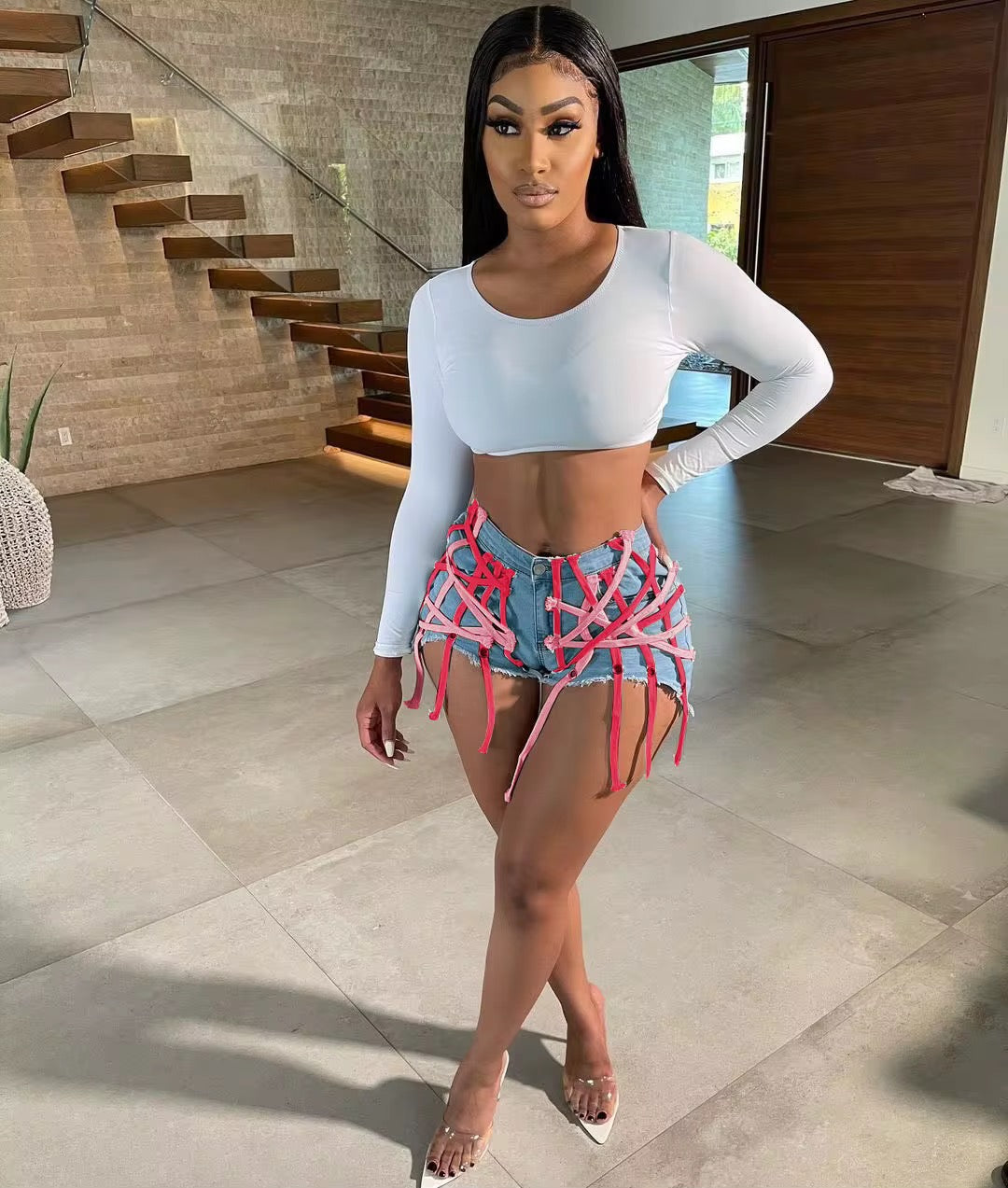 Multicolor String Shorts