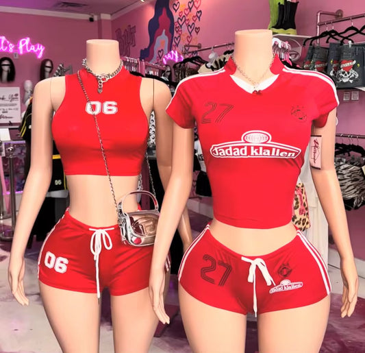 Red Two Piece Set