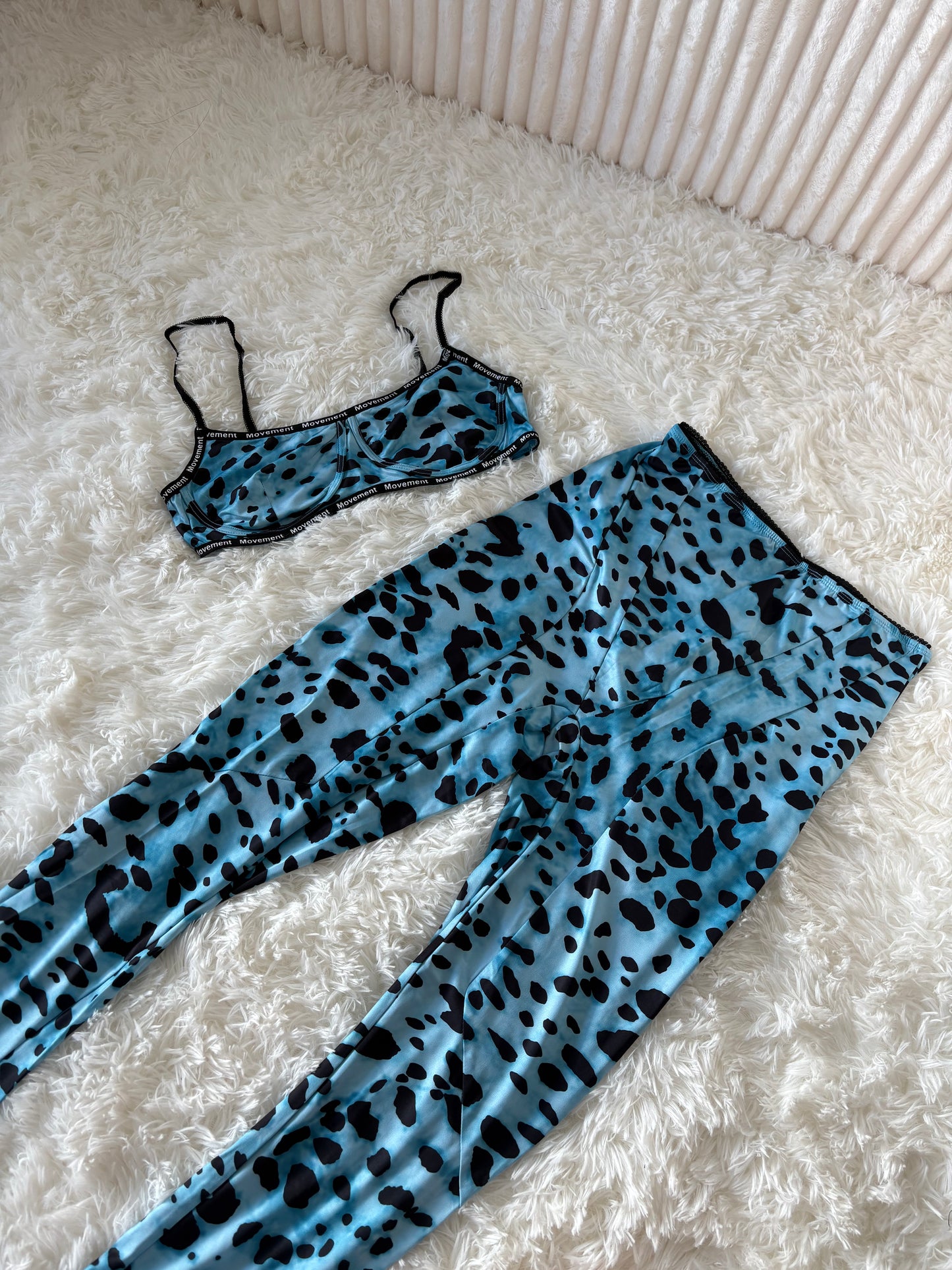 Blue Leopard Two Piece Set