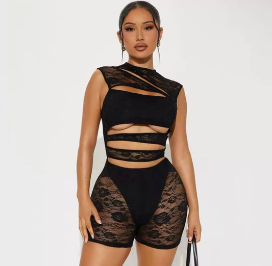 Lace-out Romper